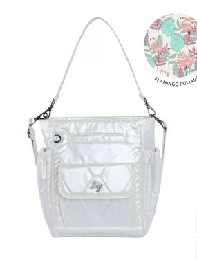 Lug Toss Convertible Crossbody Bag Metallic Diamond